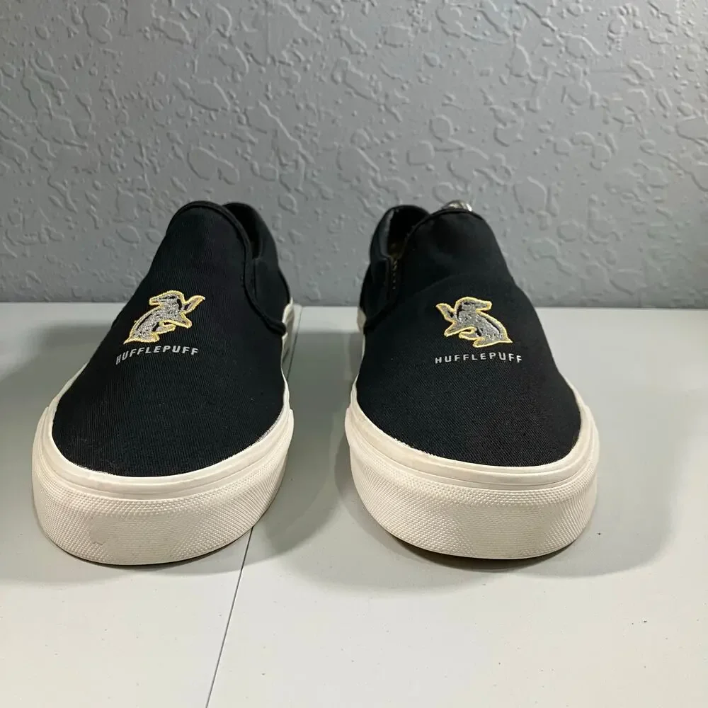 VANS X Harry Potter Hufflepuff Men's Sneaker Size 10 Classic Black Slip-on Shoes